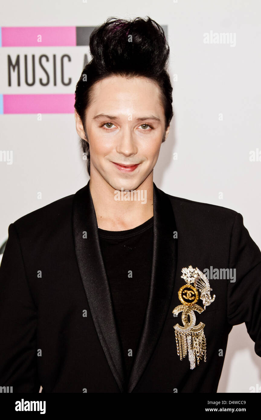 US figure skater Johnny Weir arrives for the 38th Annual American Music  Awards in Los Angeles, California, USA, 21 November 2010. Photo: Hubert  Boesl Stock Photo - Alamy