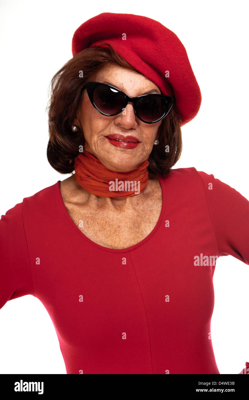 Older woman wearing sunglasses hi-res stock photography and images - Alamy