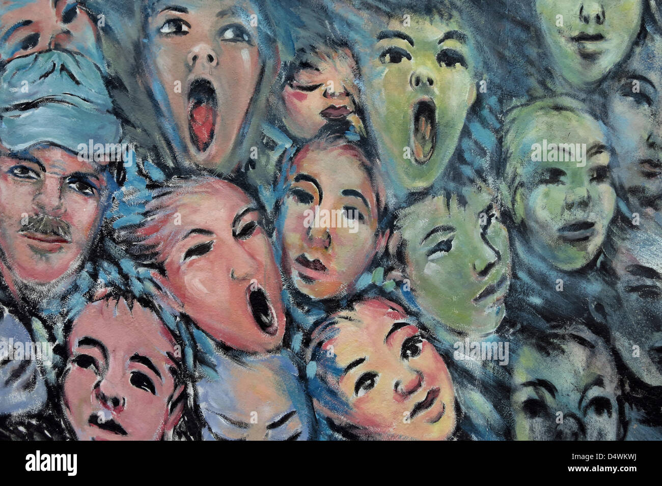 Of Berlin Wall Painted After The Reunification Hi res Stock Photography 