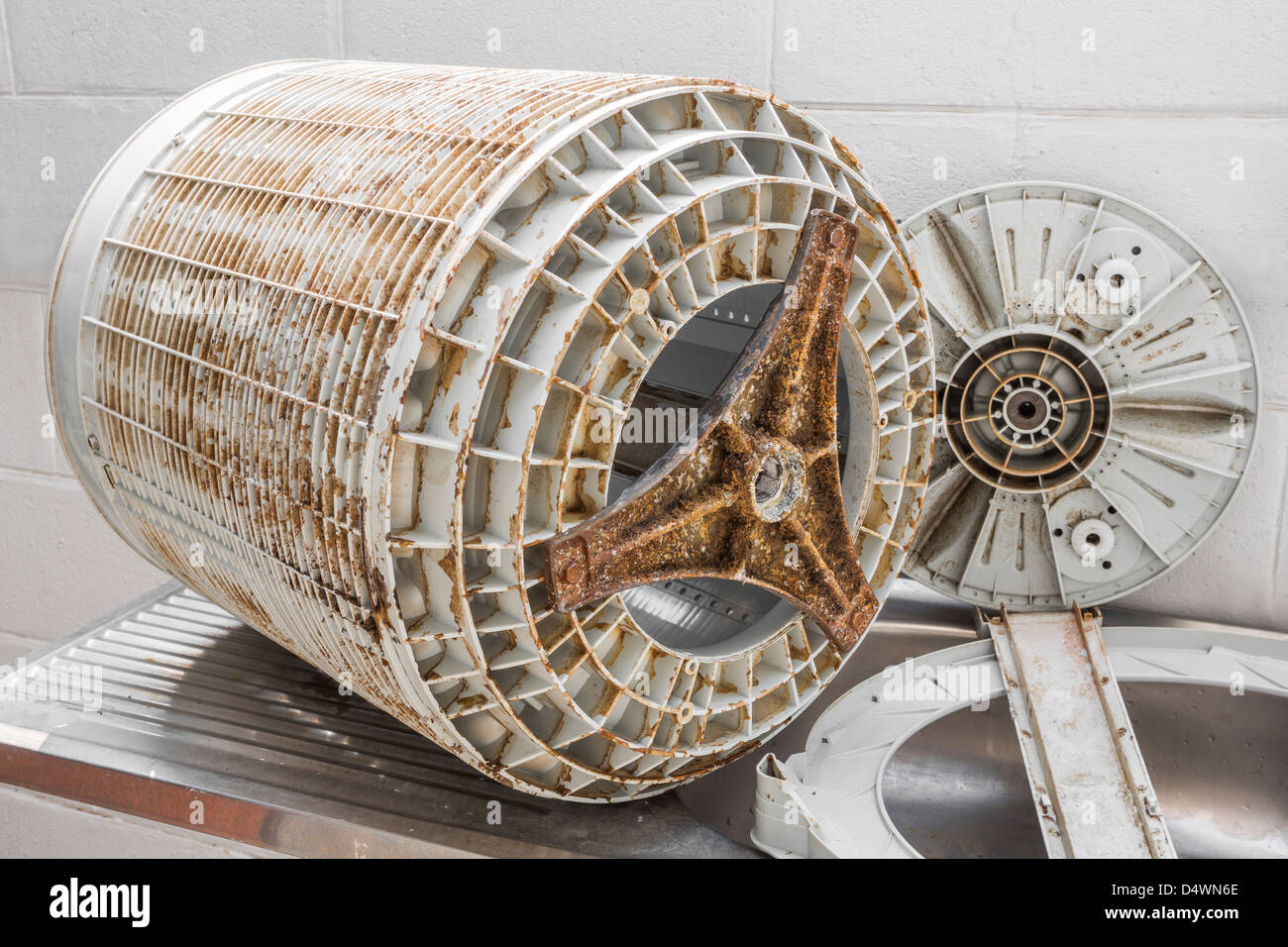 Dirt inside the washing machine parts after years of usage Stock Photo -  Alamy