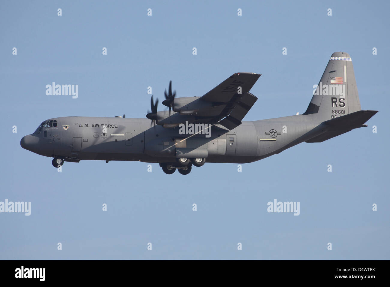 C-130J Commander's mount of the 86th airlift wing. Stock Photo