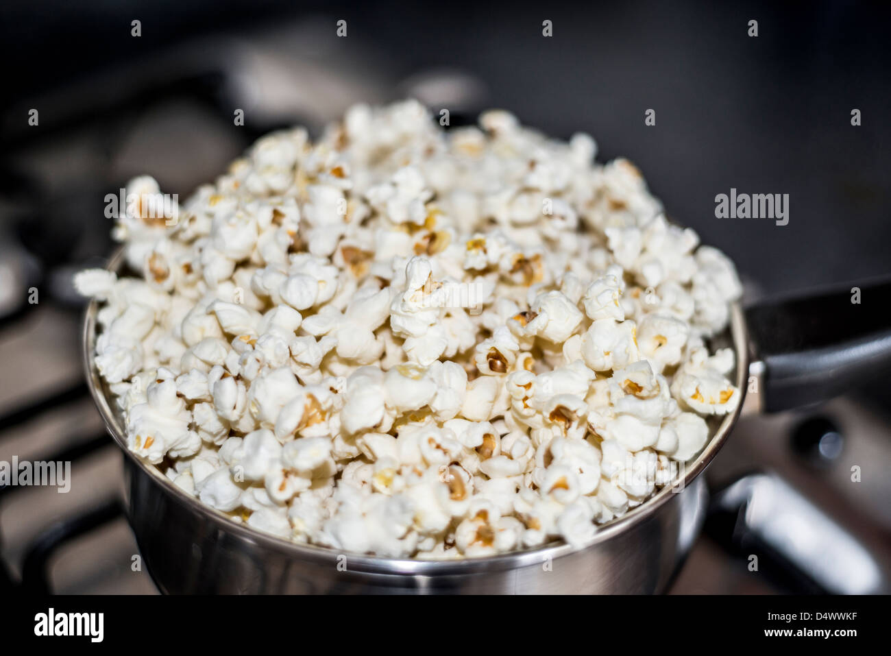 cooking popcorn healthy food snack bowl fast food Stock Photo Alamy