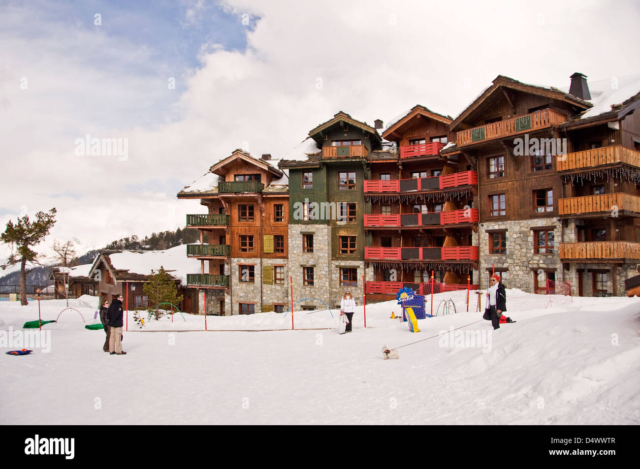 Arc 1950, ski resort - The Alps, France Stock Photo