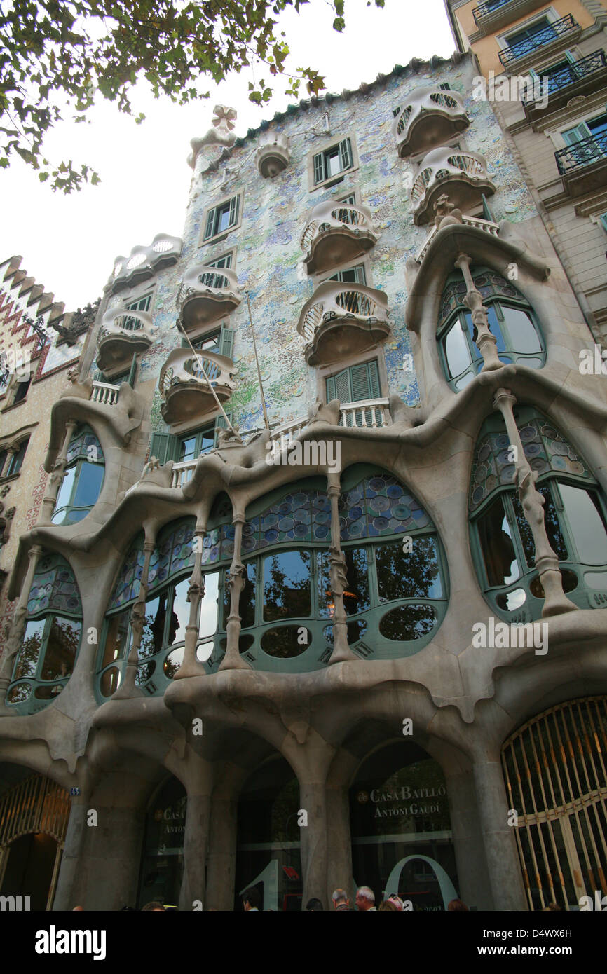 Casa Batllo. Gaudi architecture. Barcelona Stock Photo - Alamy
