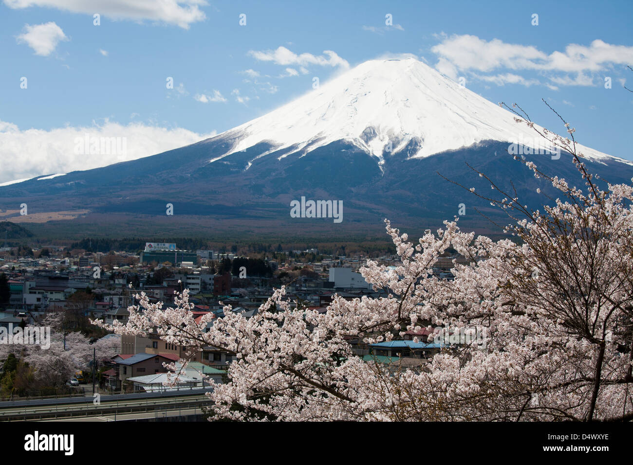 Mount Fuji, (Fuji-san), is the highest mountain in Japan Stock Photo