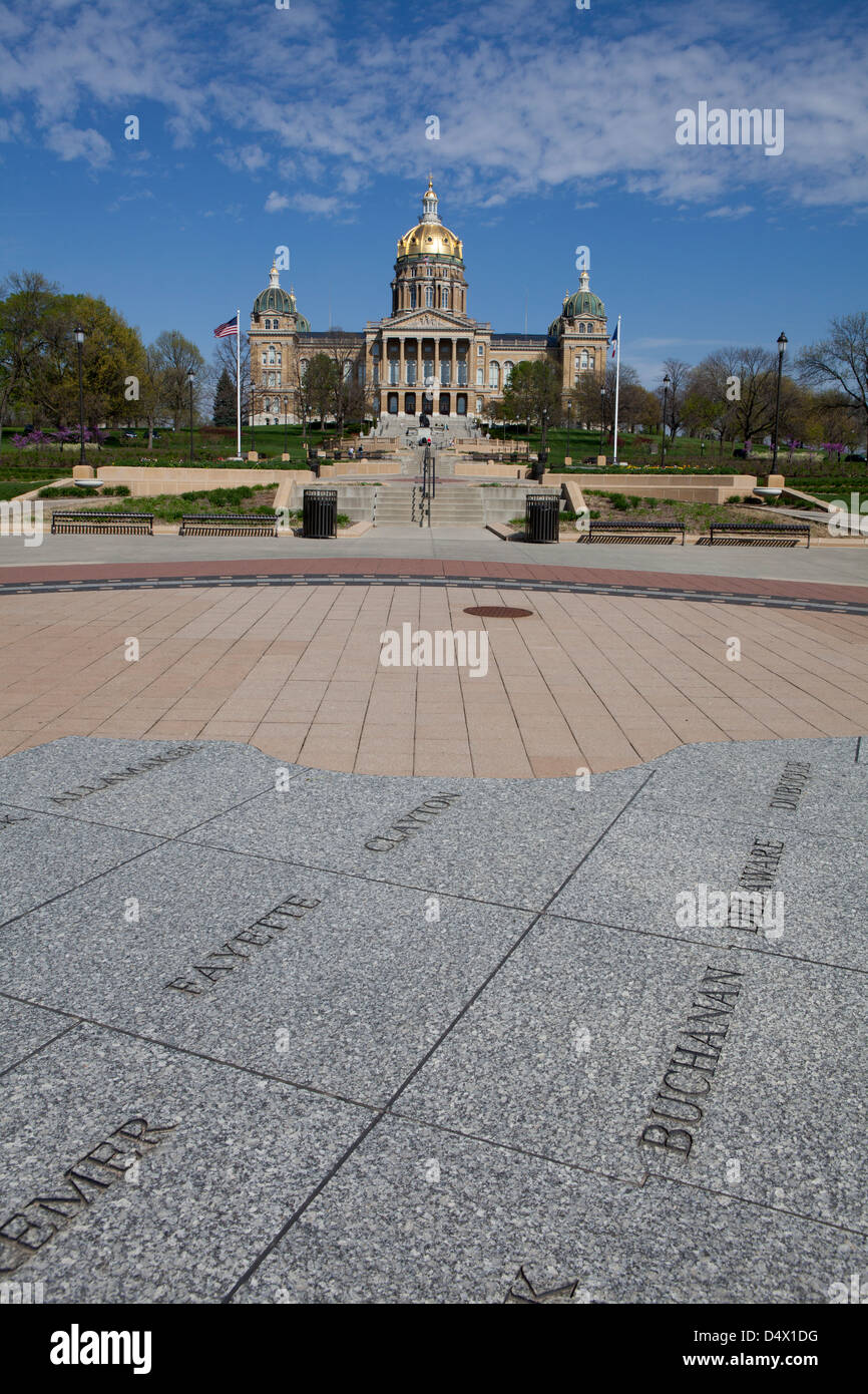 USA, Iowa, Des Moines, State Capitol building Stock Photo