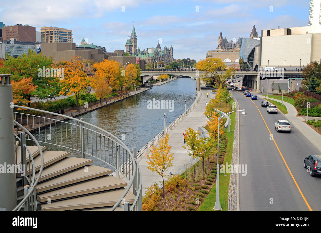 Ottawa, the capital city of Canada, in fall colors Stock Photo