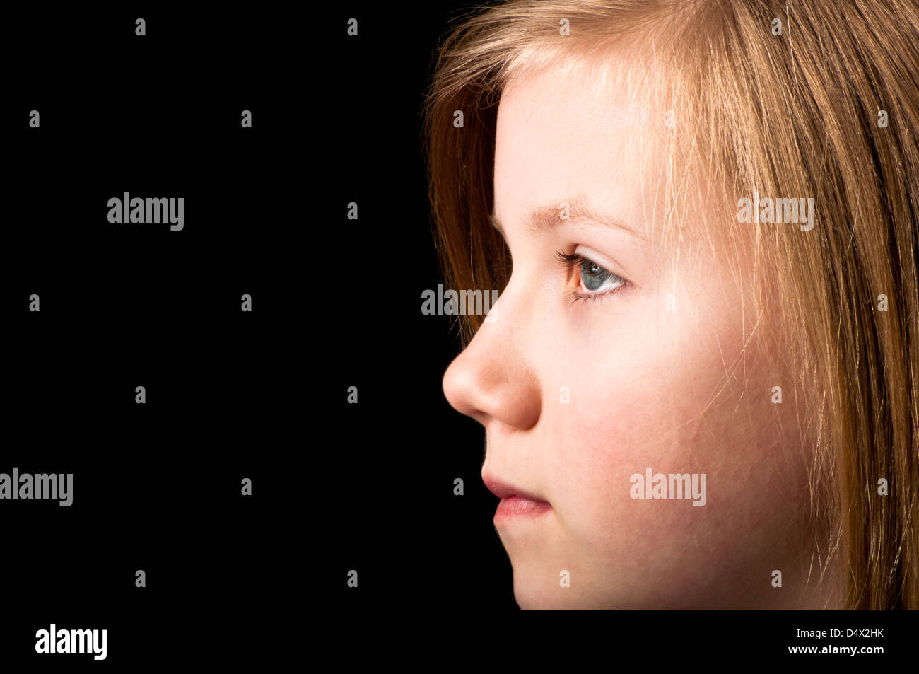 Frightened little girl Stock Photo