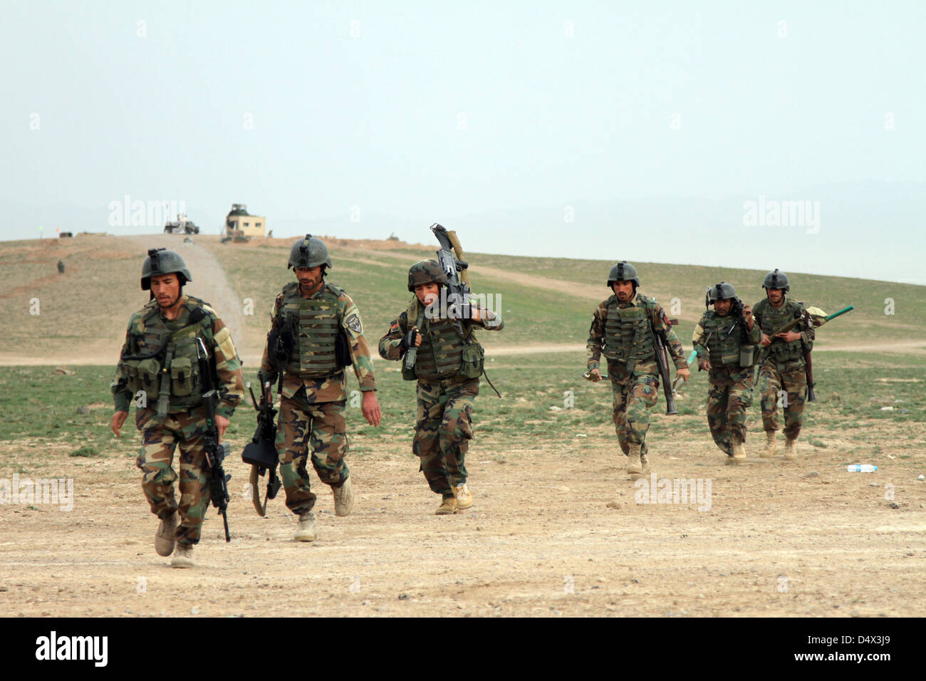 Afghan Commandos with Special Operations Kandak during live fire ...