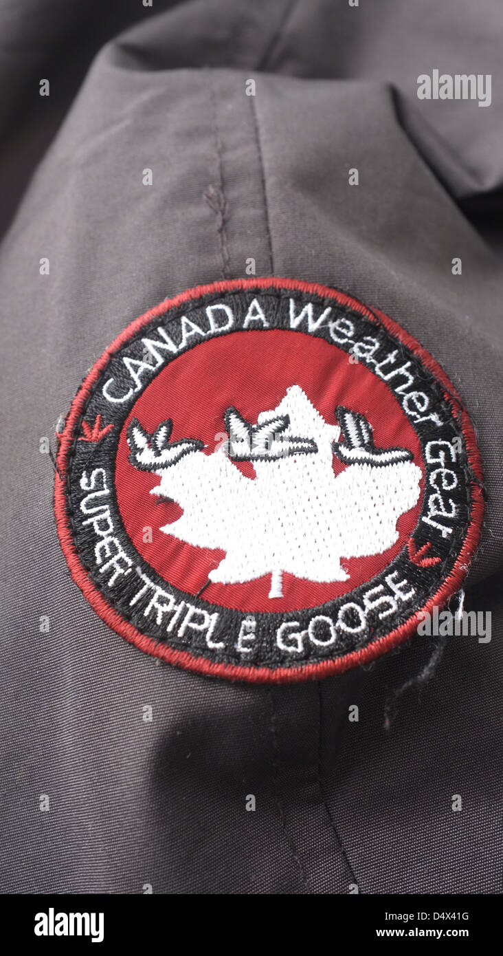 A Label inside a Super Triple Goose winter jacket. The Canadian Press  Images/Lee Brown Stock Photo - Alamy