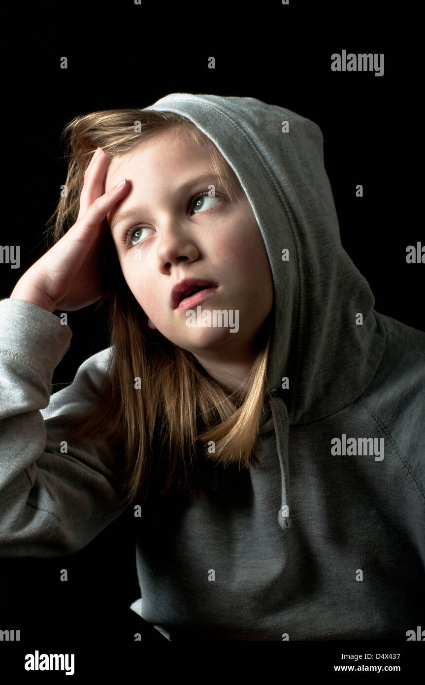 Worried teenager Stock Photo