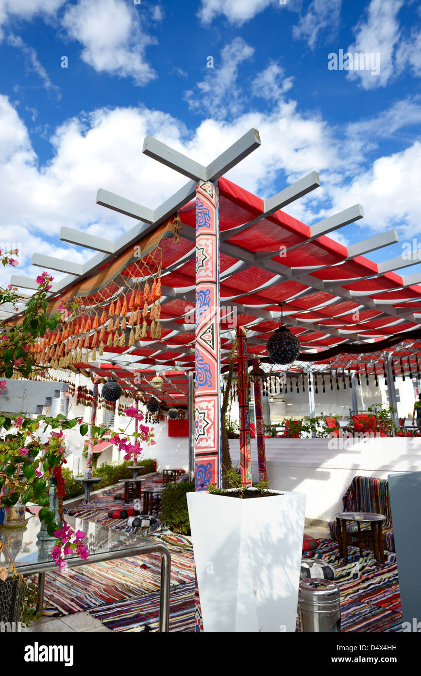 Recreation area for shisha smoking in popular hotel, Sharm el Sheikh