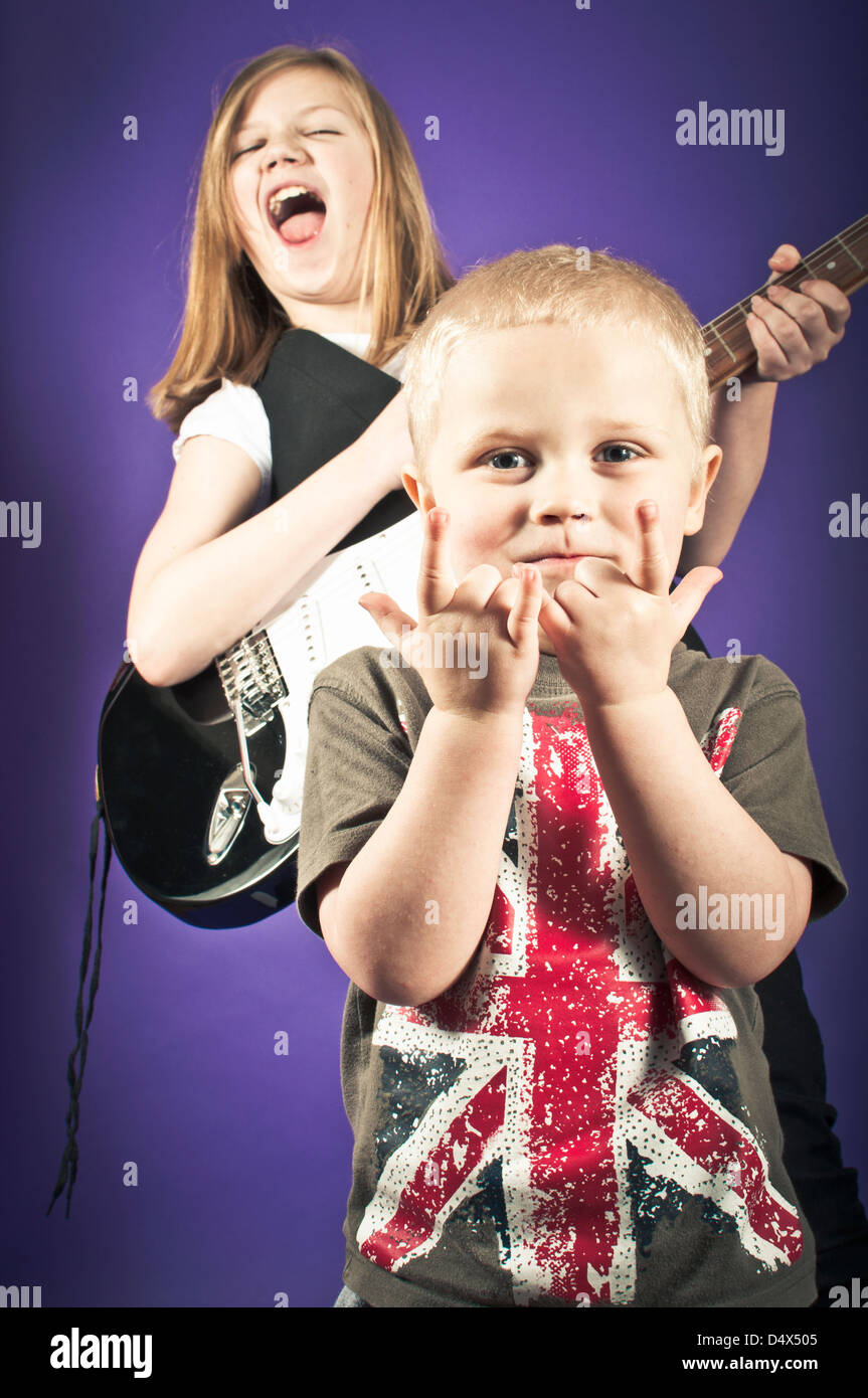 Young rock stars Stock Photo