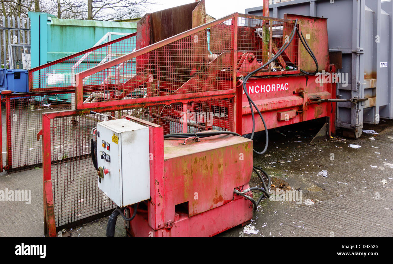 Refuse waste compactor Anchorpac Stock Photo