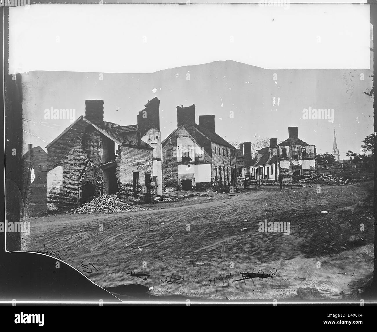 Ruins of Fredericksburg, Virginia Stock Photo