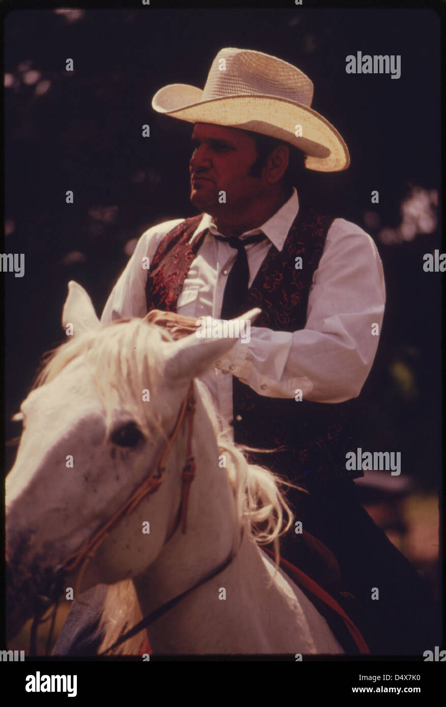 Mounted Horseman Who Will Take Part in a Parade through the Town of