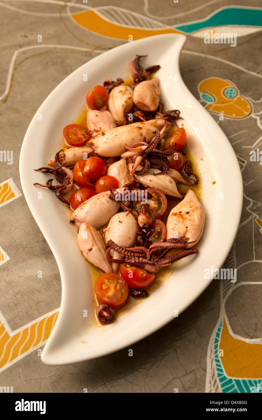 Squid Spanish recipe Stock Photo - Alamy