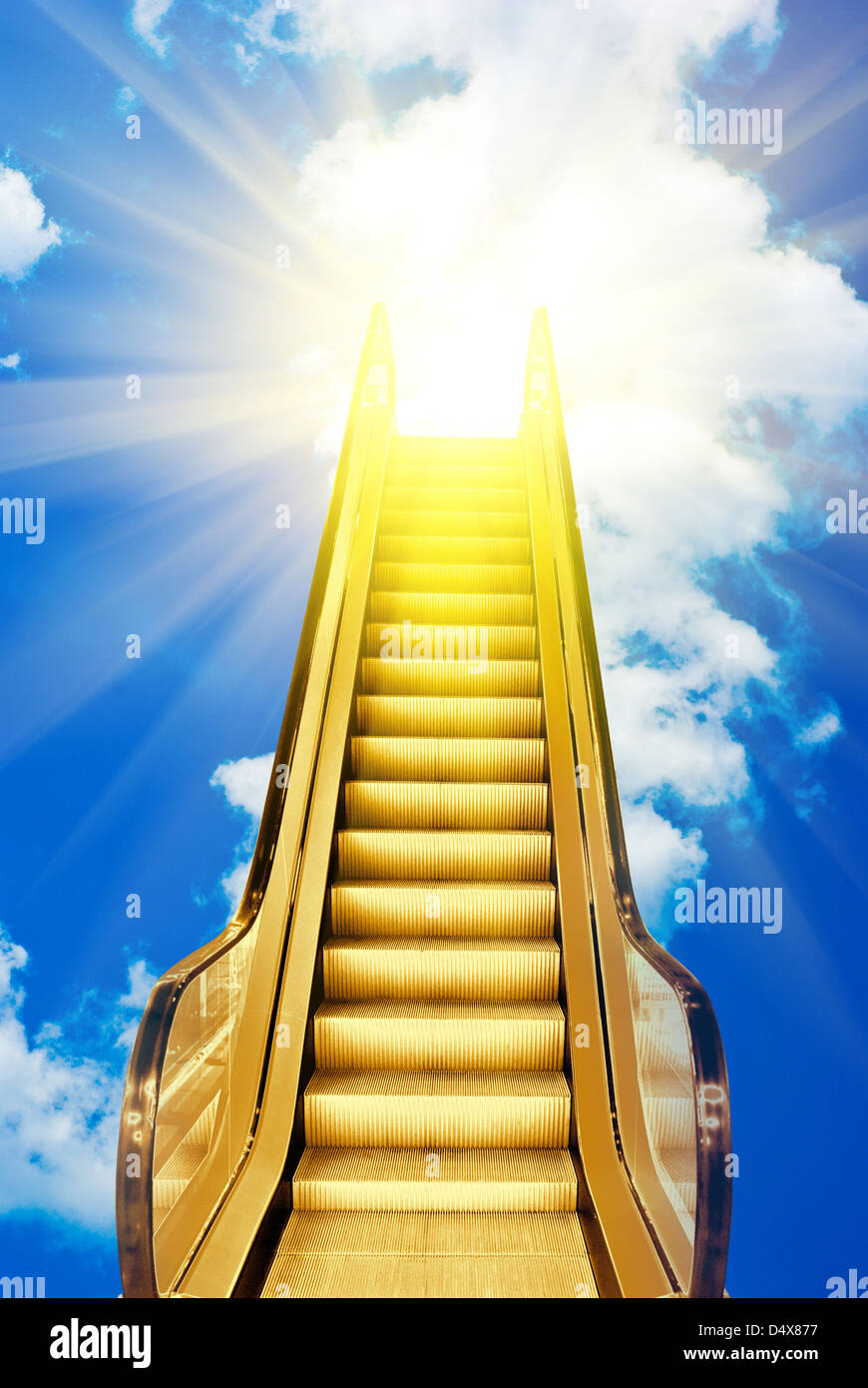 Golden stairway heaven background hi-res stock photography and images -  Alamy