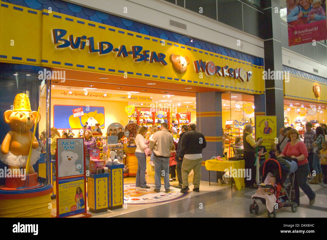 Create a Teddy Bear and other stuffed animals at the Build-A-Bear Workshop! Mall of America MOA Bloomington Minnesota MN USA Stock Photo