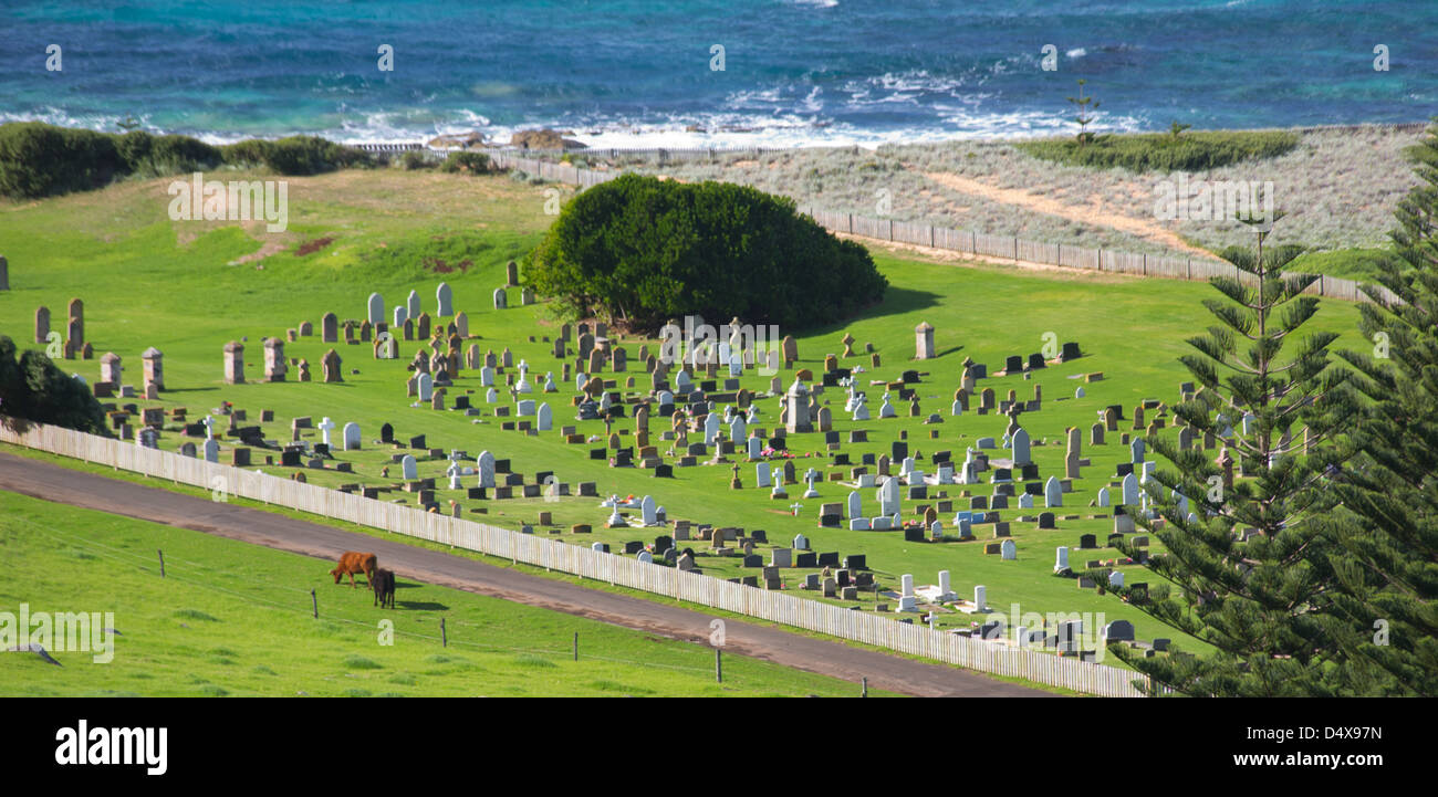 Norfolk Island cemetery, Australia Stock Photo