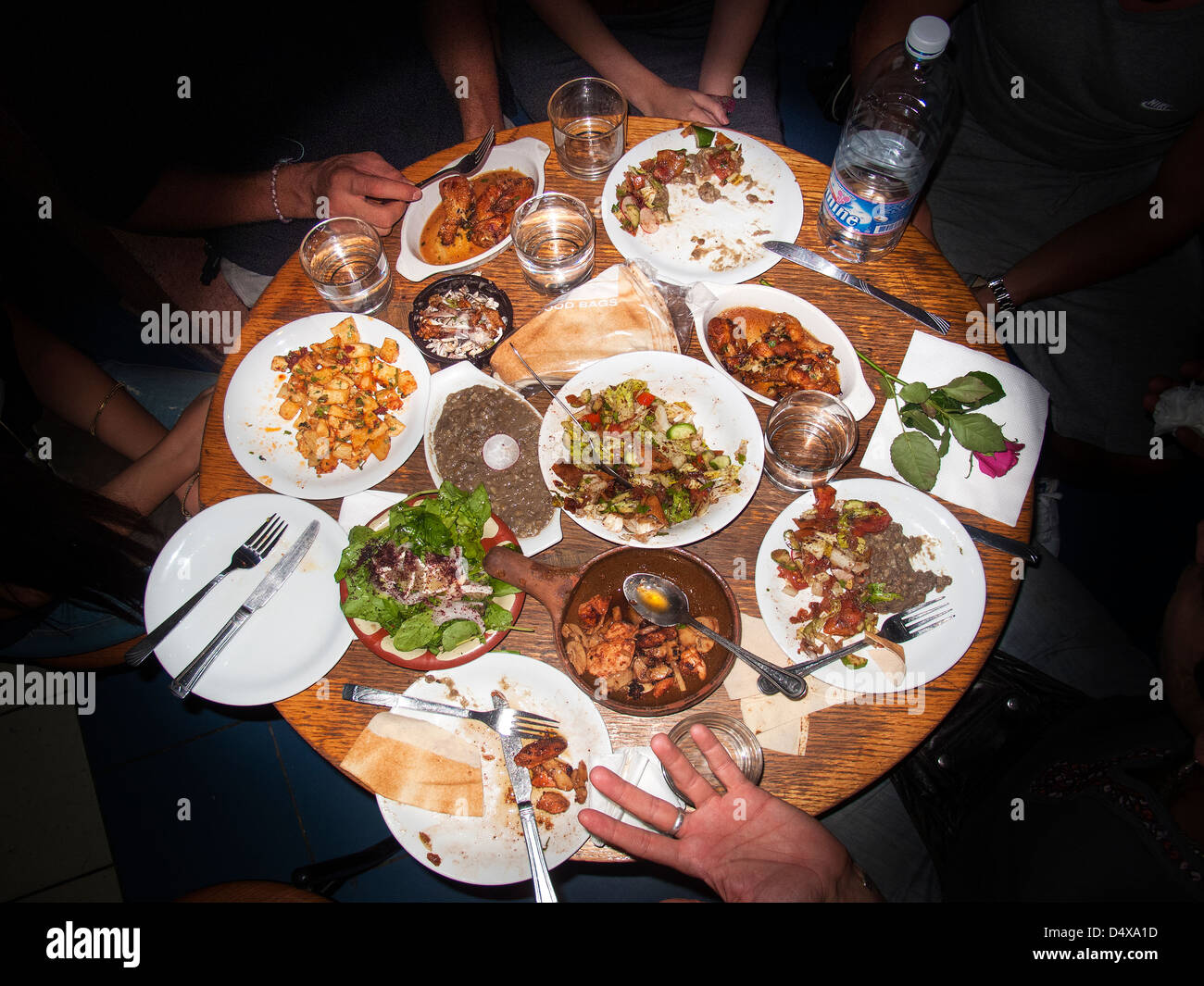 lebanese food on table Stock Photo