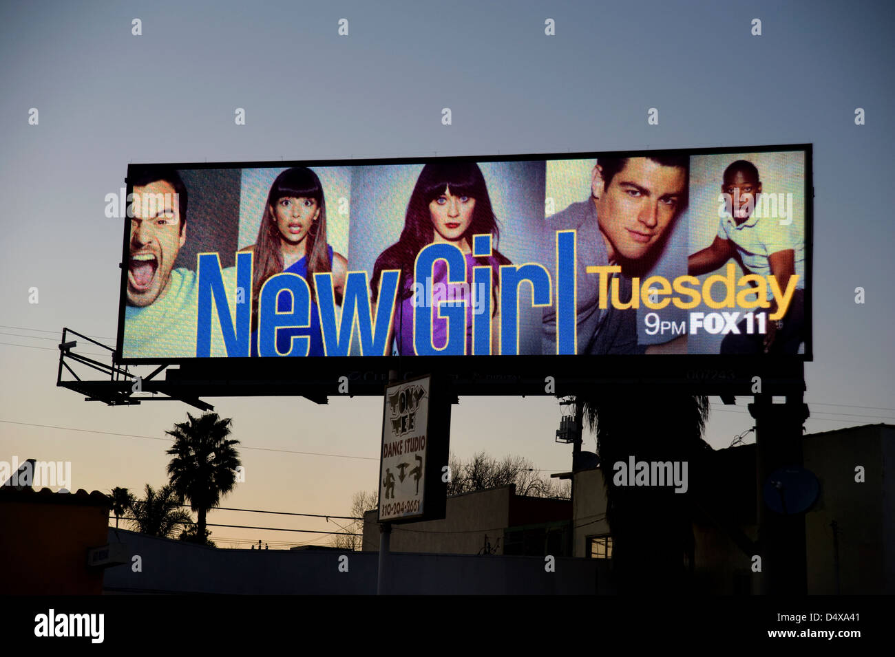 Digital billboard at dusk in Los Angeles Stock Photo Alamy