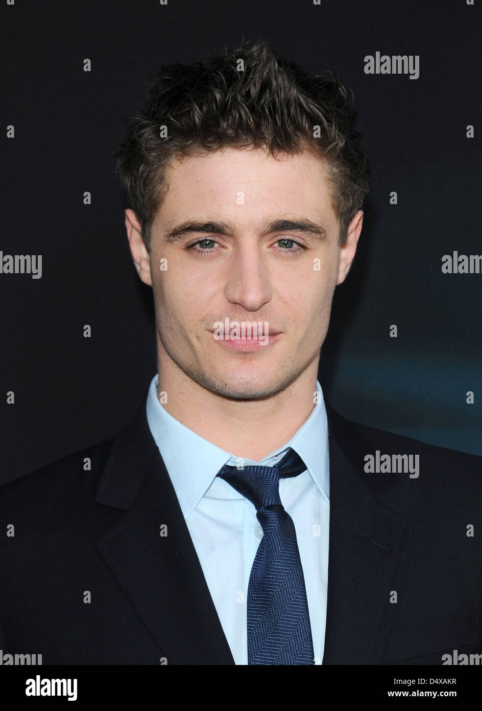 Los Angeles, USA. March 19th 2013. Max Irons arriving at the Los Angeles film premiere of The Host. Credit: Sydney Alford / Alamy Live News Stock Photo
