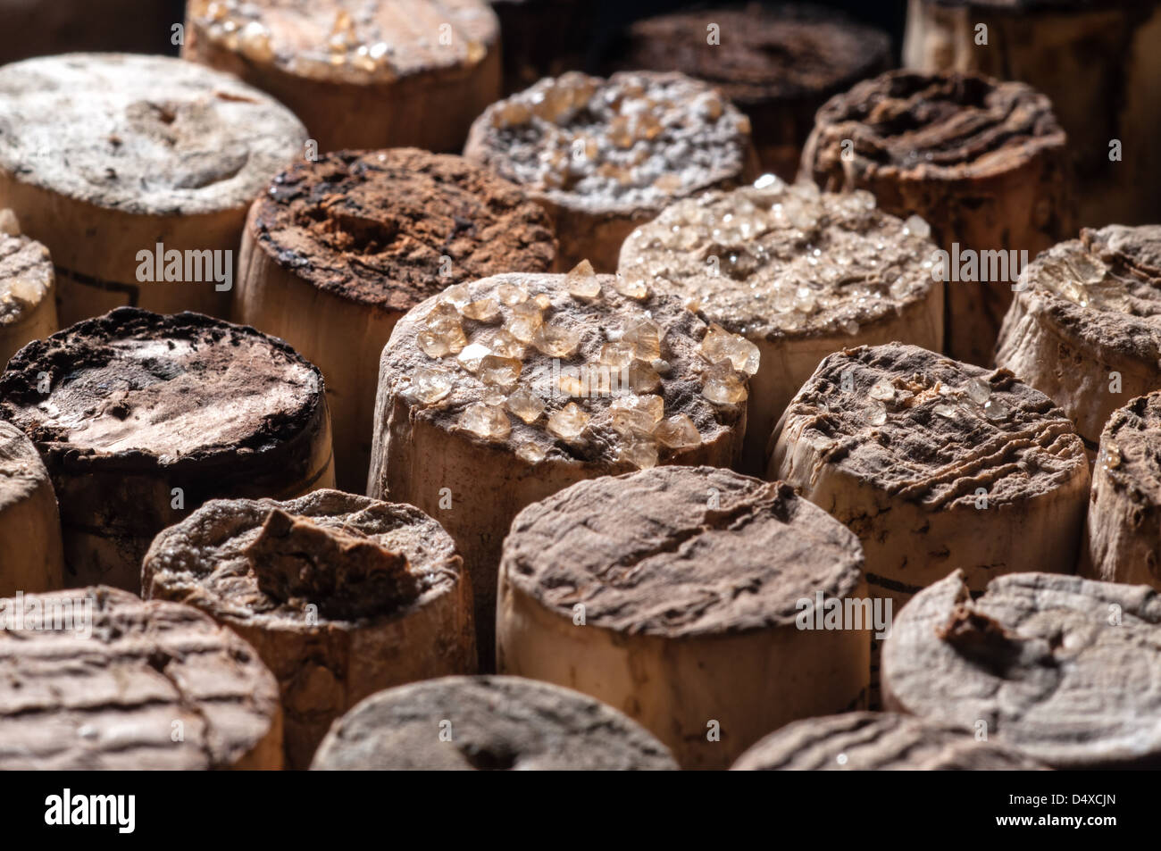 Wine Acid Falls Out in Old Bottles and Turns Into Crystals on the Corks