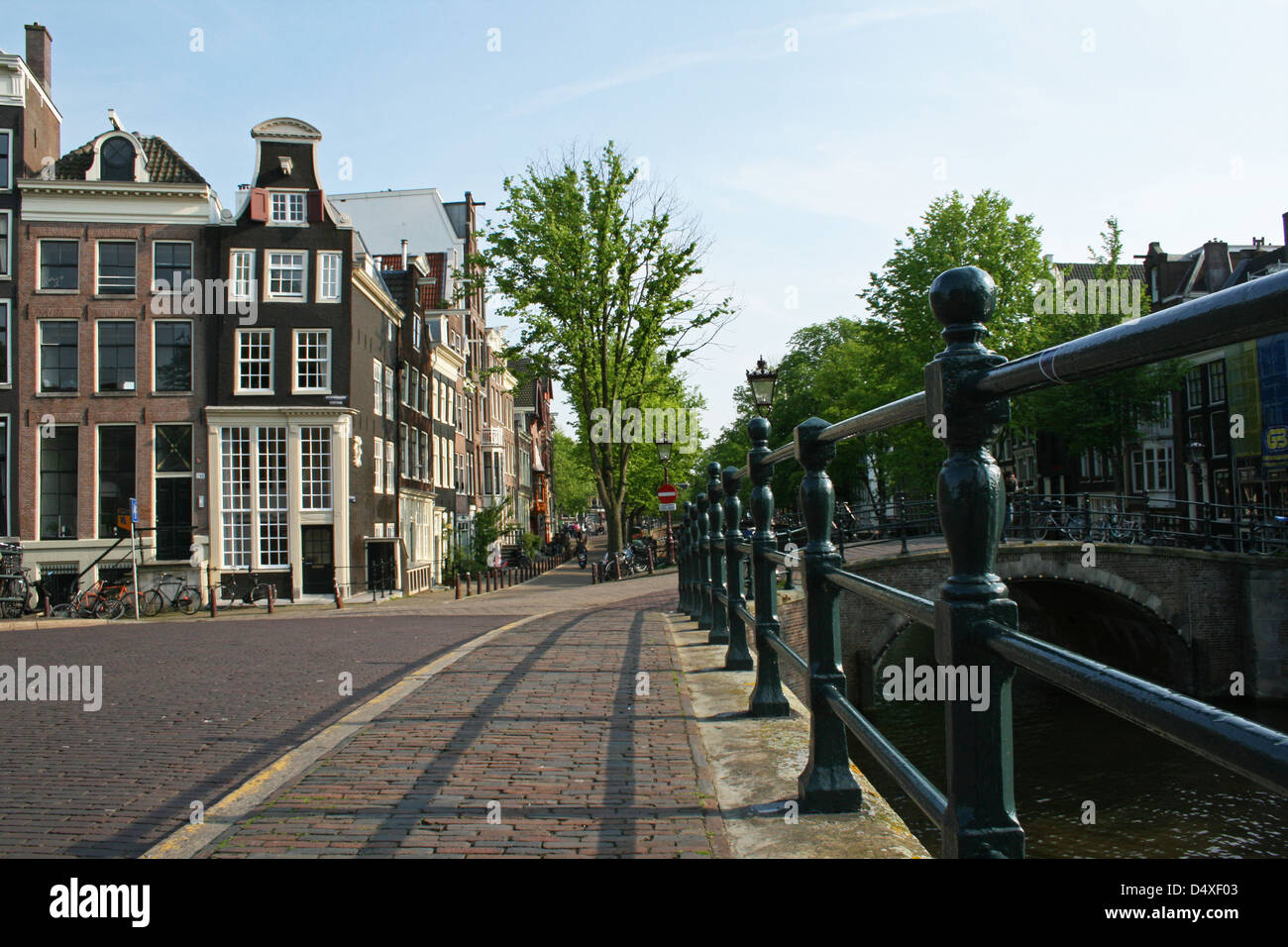 The Netherlands Holland Amsterdam Canal District Keizersgracht 716 Reguliersgracht clock gable 1671 Stock Photo