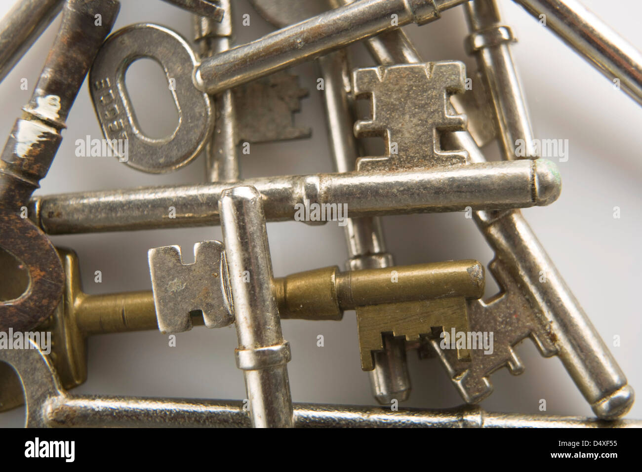 Old door keys Stock Photo Alamy