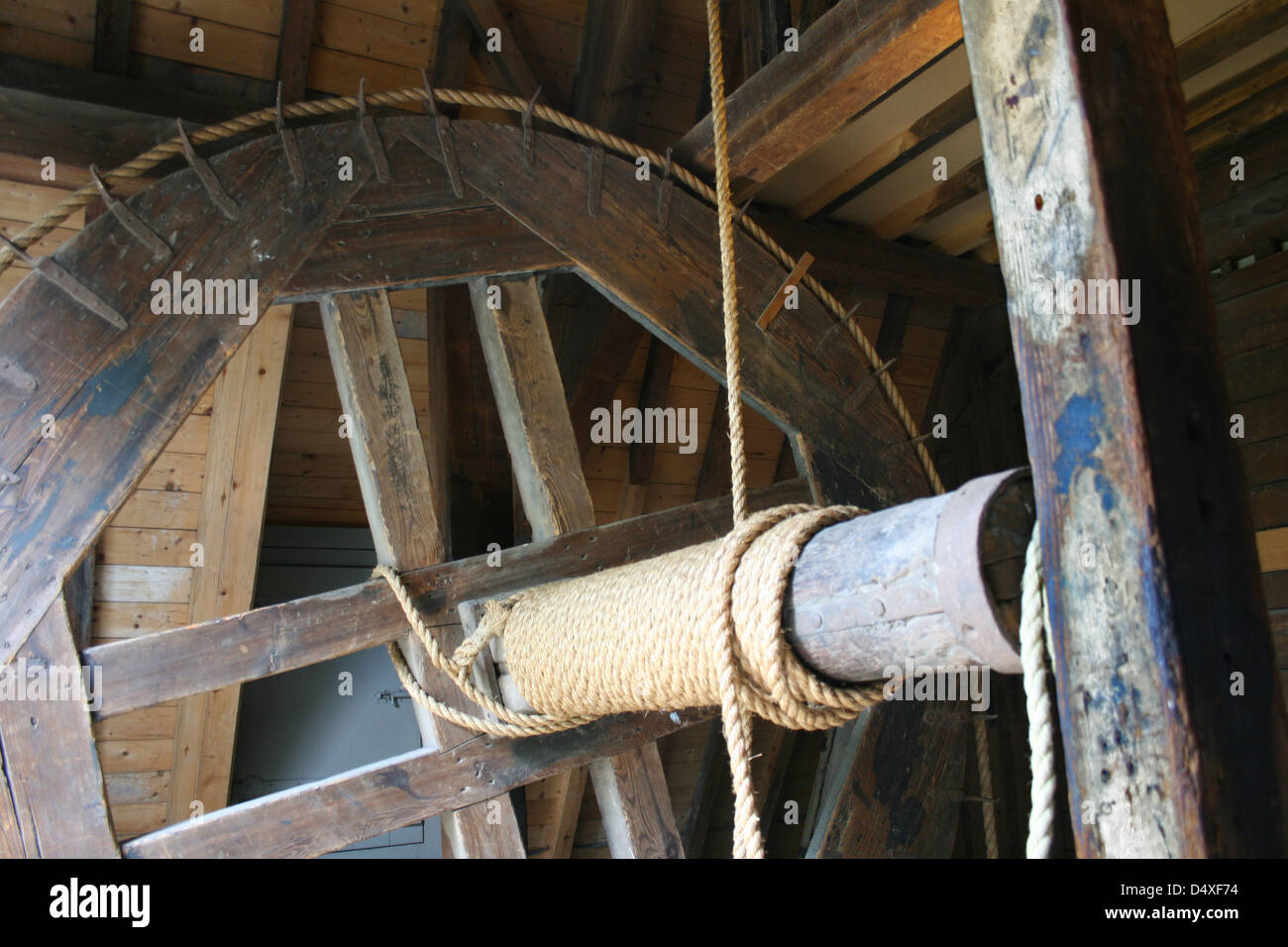Hoisting wheel Stock Photo