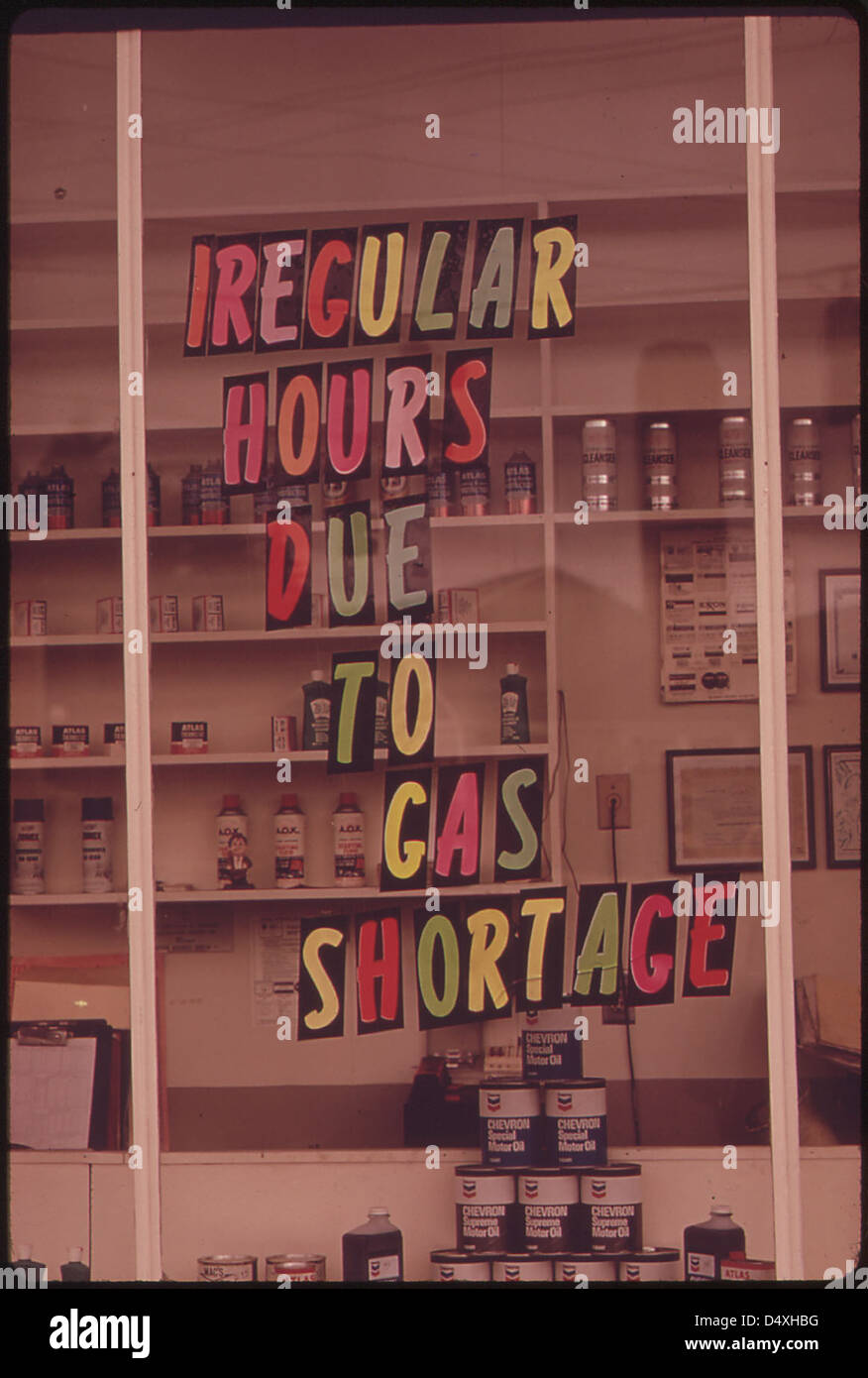 This 1973 photograph shows a gas station in the Portland area