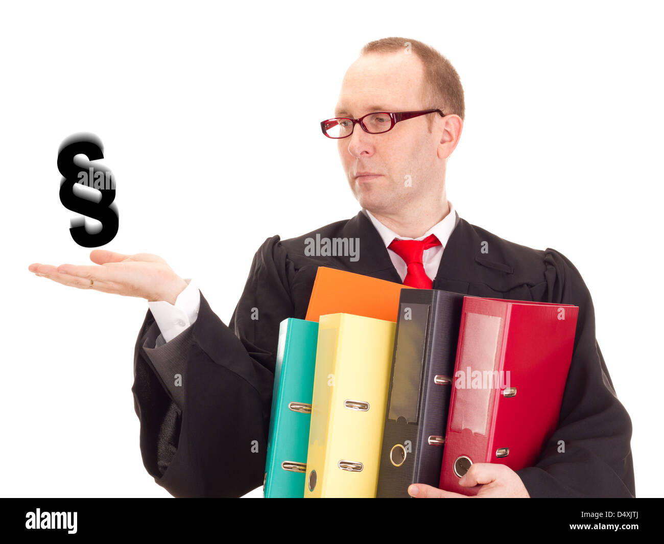 Lawyer with a lot of work Stock Photo Alamy