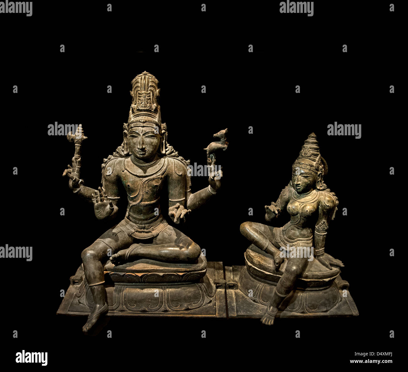 Umasahita 10th Century AD Sikkil Nagappattinam Hindu Bronze India Stock Photo