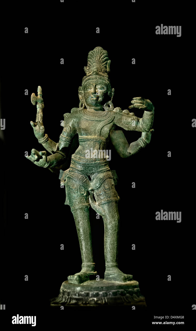 Tripurantaka Naduvikkottal Thanjavur 14th Cent AD Hindu Bronze India Stock Photo