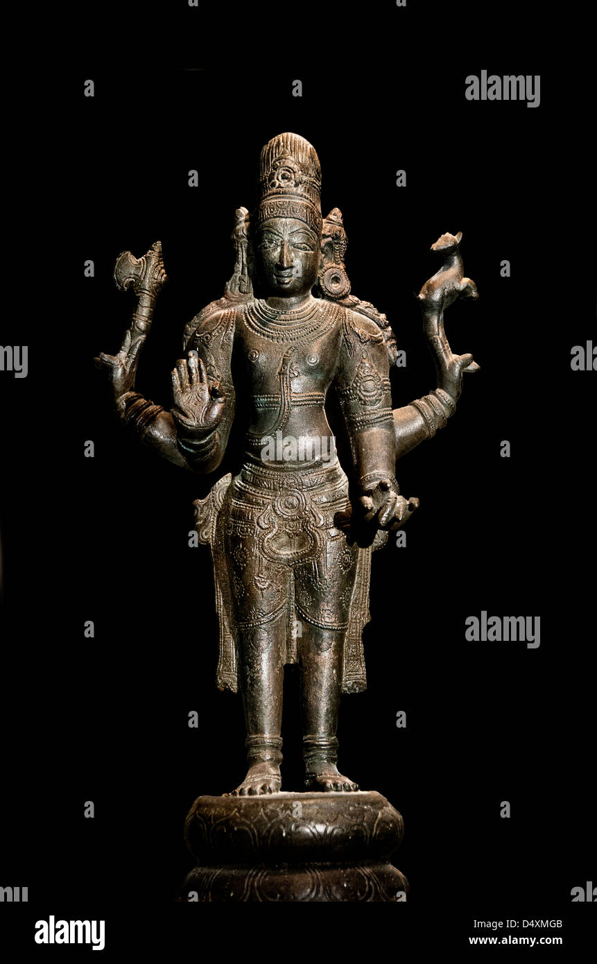 Chandrasekhara 15th Cent Abhivriddisvaram Thanjavur  Hindu Bronze India Stock Photo