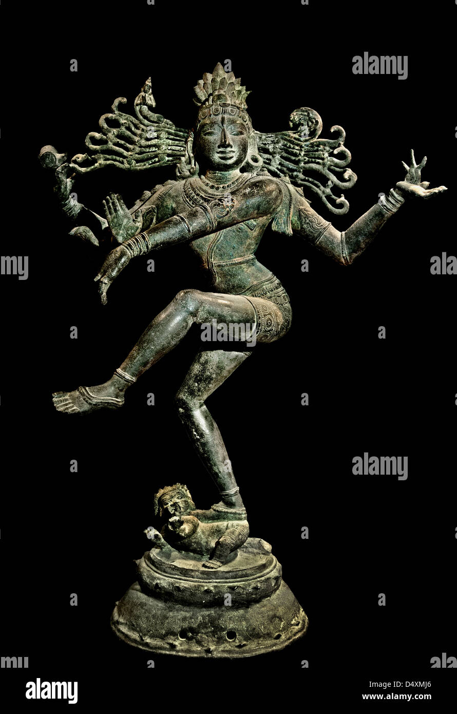Nataraja 13th Cent AD Punganur Thanjavur Hindu Bronze India Stock Photo