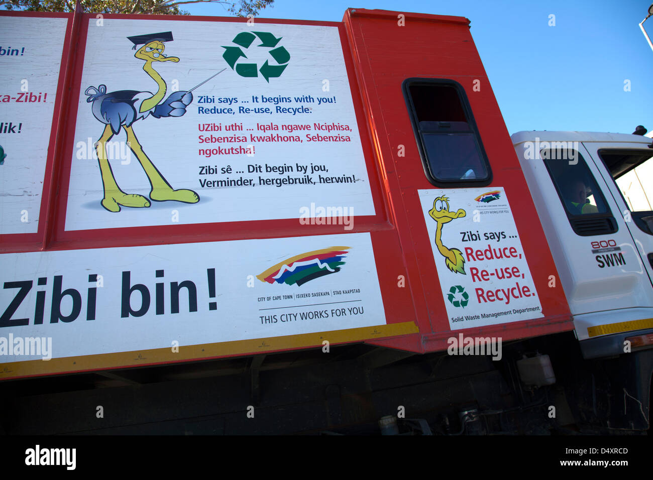 Cape Town Zibi Bin Truck South Africa Stock Photo Alamy
