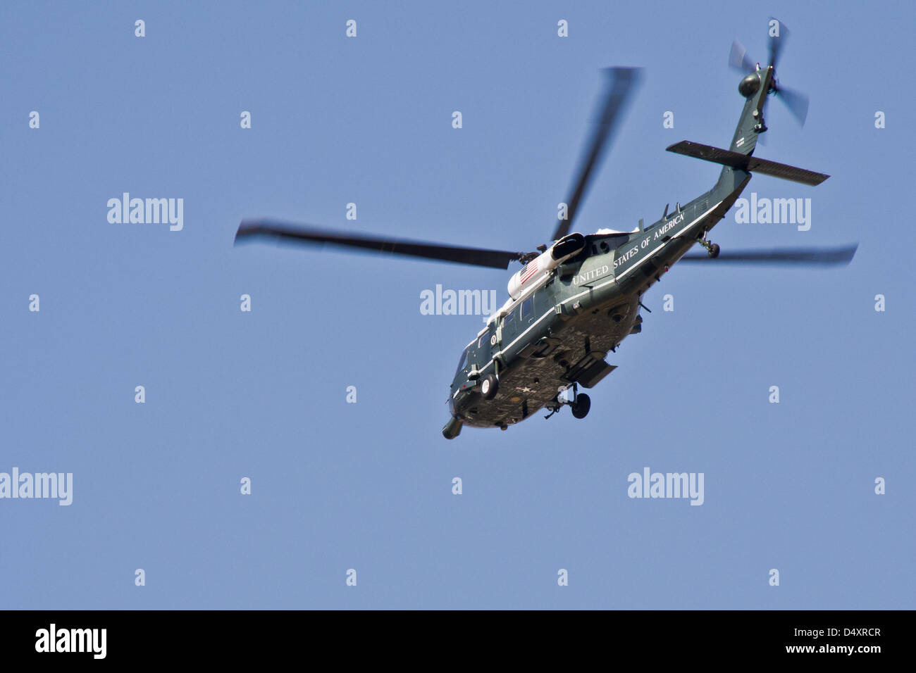 Jerusalem, Israel. 20th March 2013. Marine One Lands At The Givat Ram 