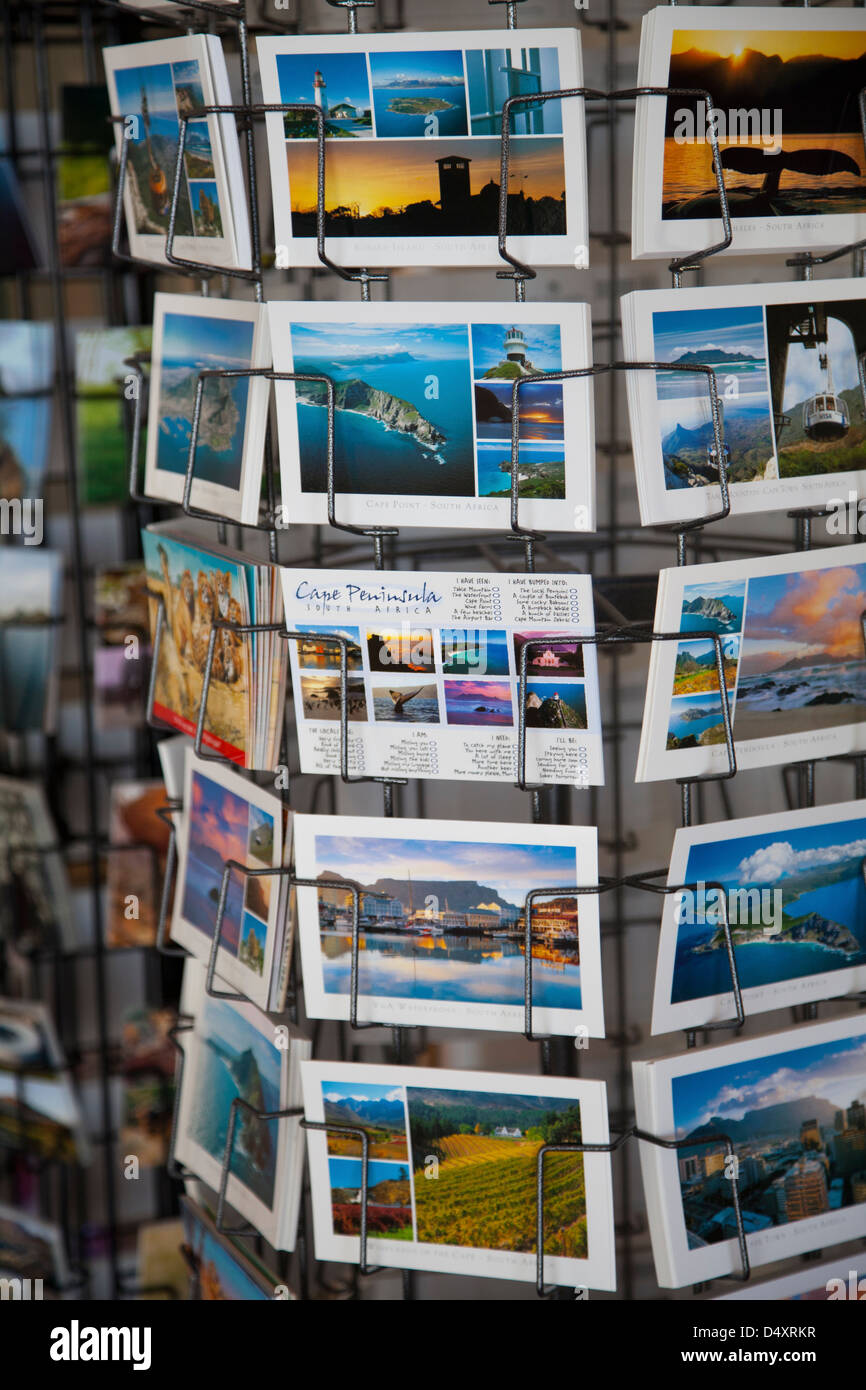 Postcards of Cape Town on Rack - South Africa Stock Photo