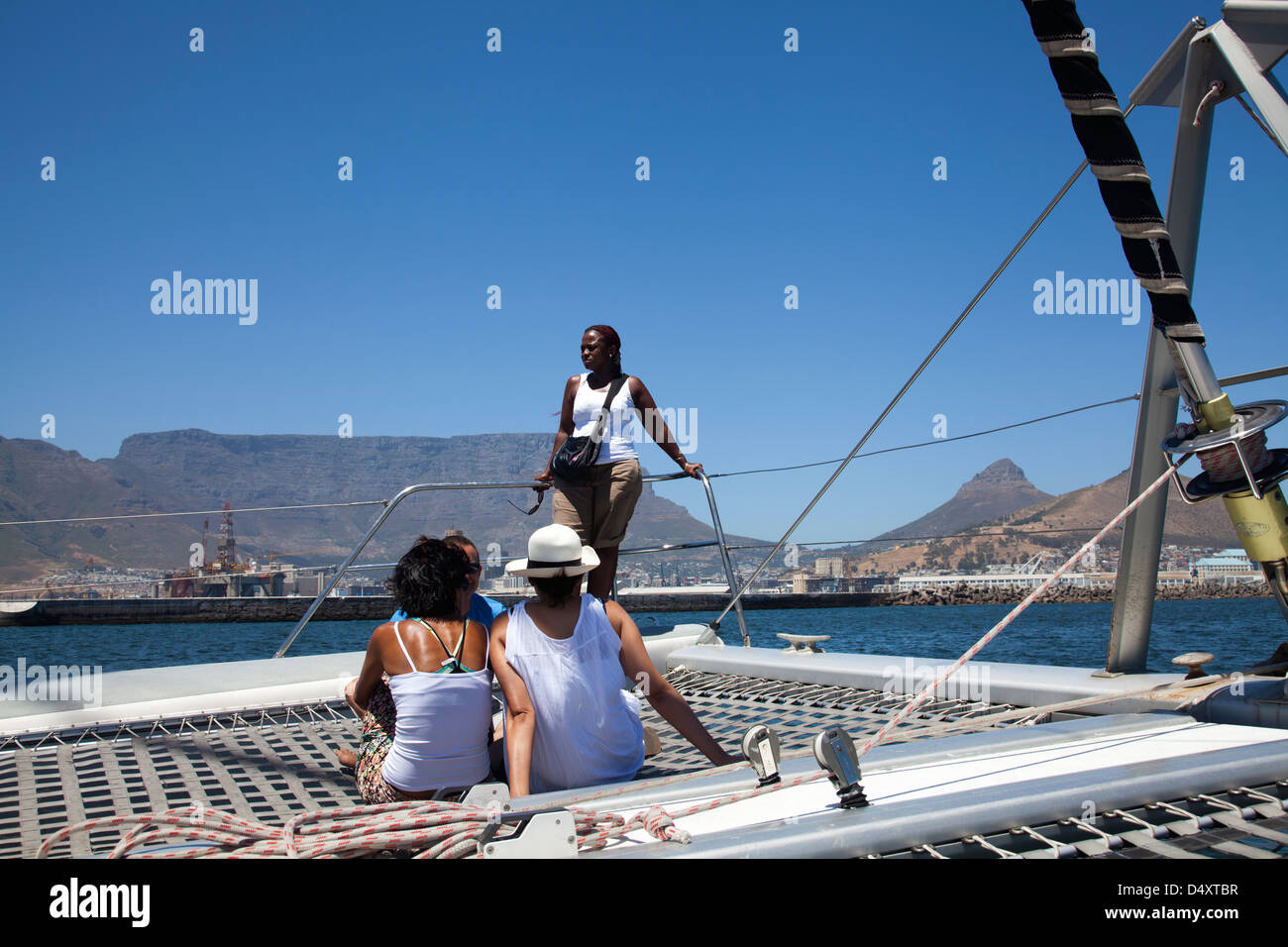 Catamaran Cruise in Table Bay - Cape Town - South Africa Stock Photo