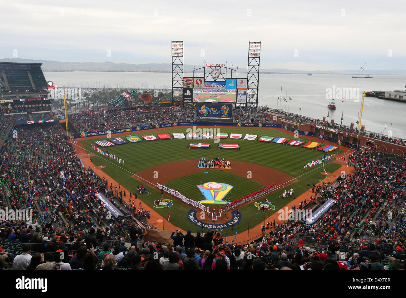 Genaral view,  MARCH 19, 2013 - WBC :  World Baseball Classic 2013  Championship Round  Final  between Puerto Rico 0-3 Dominican Republic  at AT&T Park in San Francisco, California, United States.  (Photo by AFLO) [1040] Stock Photo
