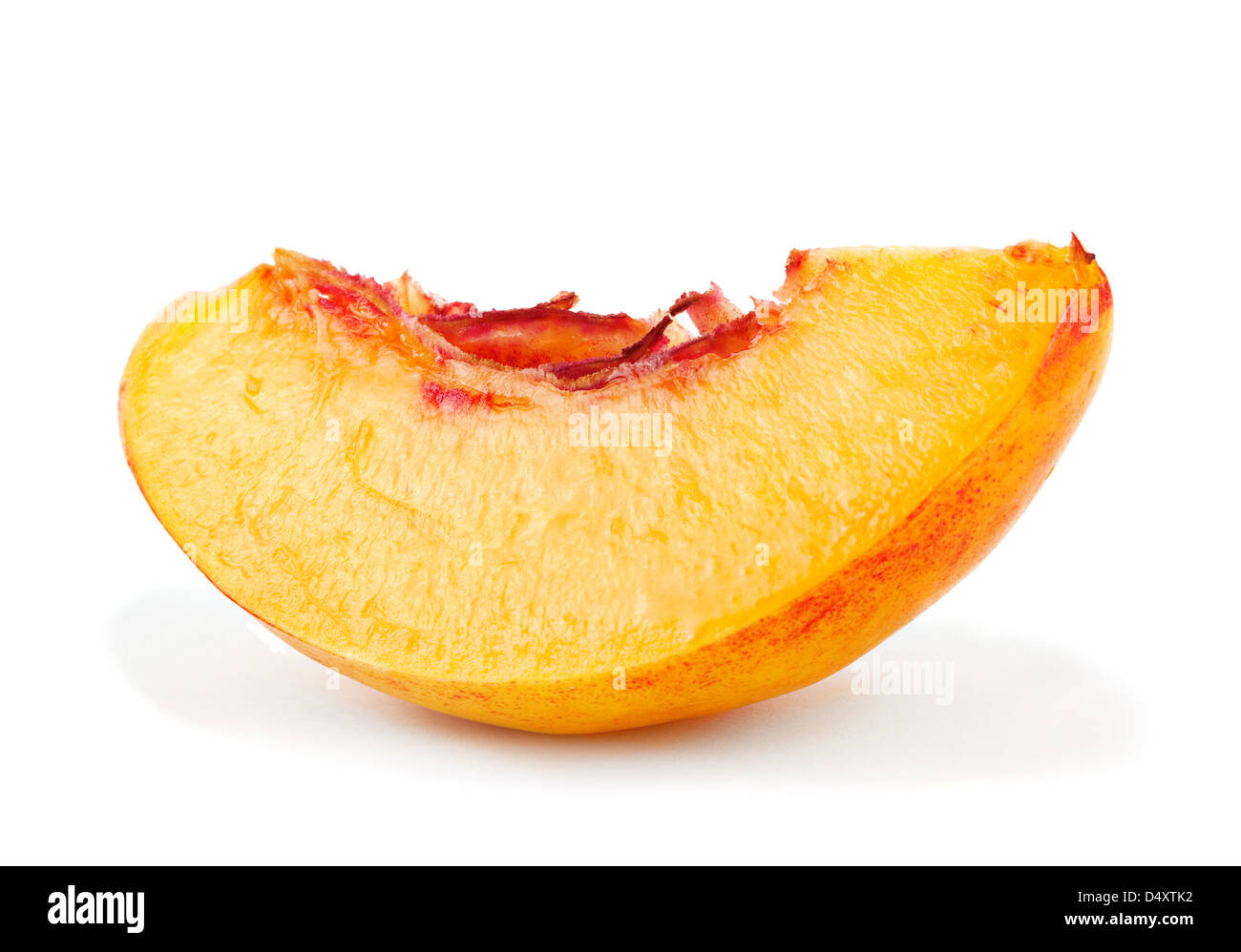Nectarine peach family fruit isolated on white Stock Photo Alamy