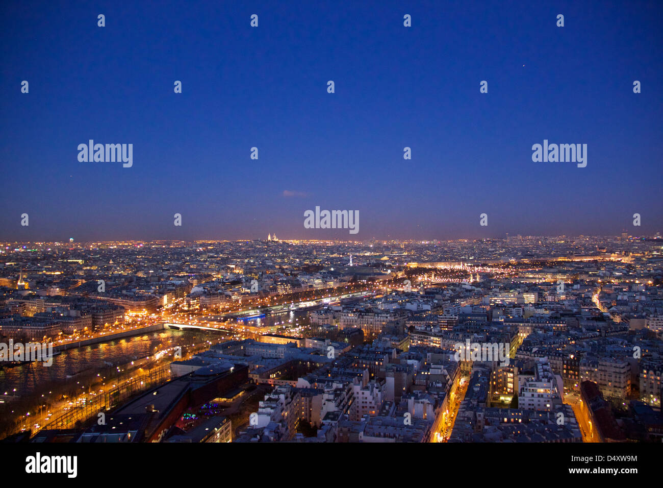 Paris by night - France Stock Photo