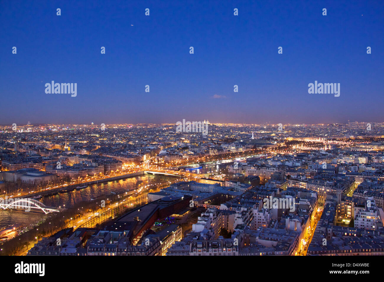Paris by night - France Stock Photo