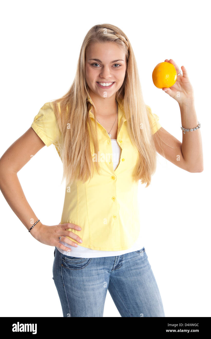 Young woman with vegatabels Stock Photo