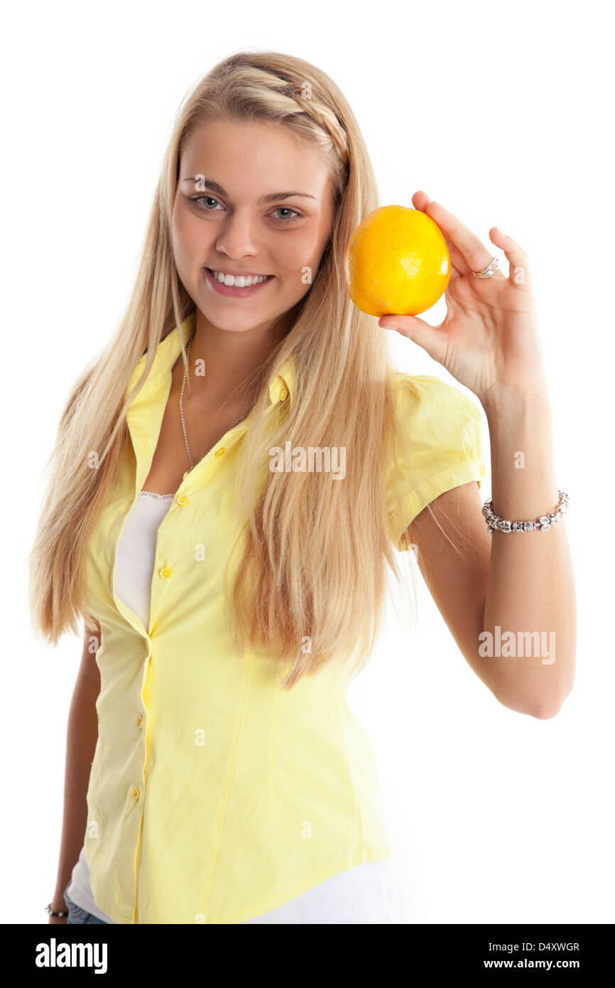 Young woman with vegatabels Stock Photo