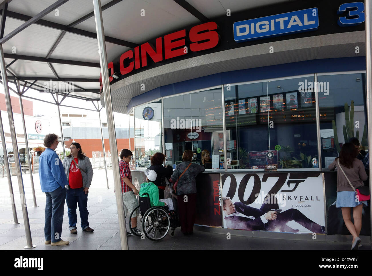 Box office for multiplex cinema in Santa Cruz de Tenerife, Canary Islands Stock Photo
