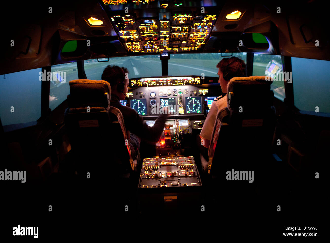 FEAR OF FLYING TREATMENT Stock Photo