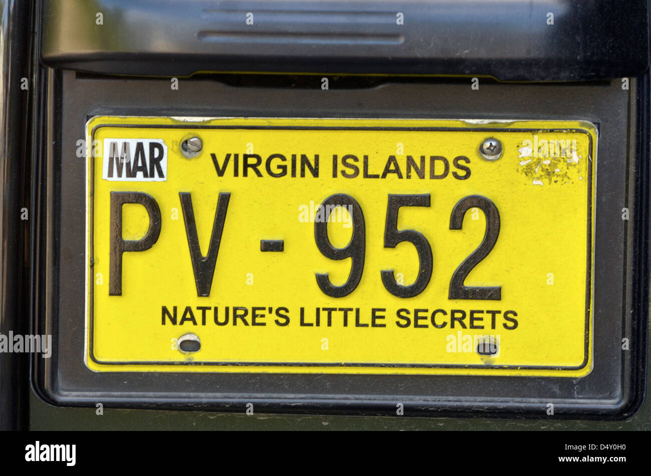 Virgin island license plate hires stock photography and images Alamy